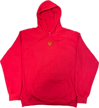 Load image into Gallery viewer, Fuzzy Red Heart Hoodie
