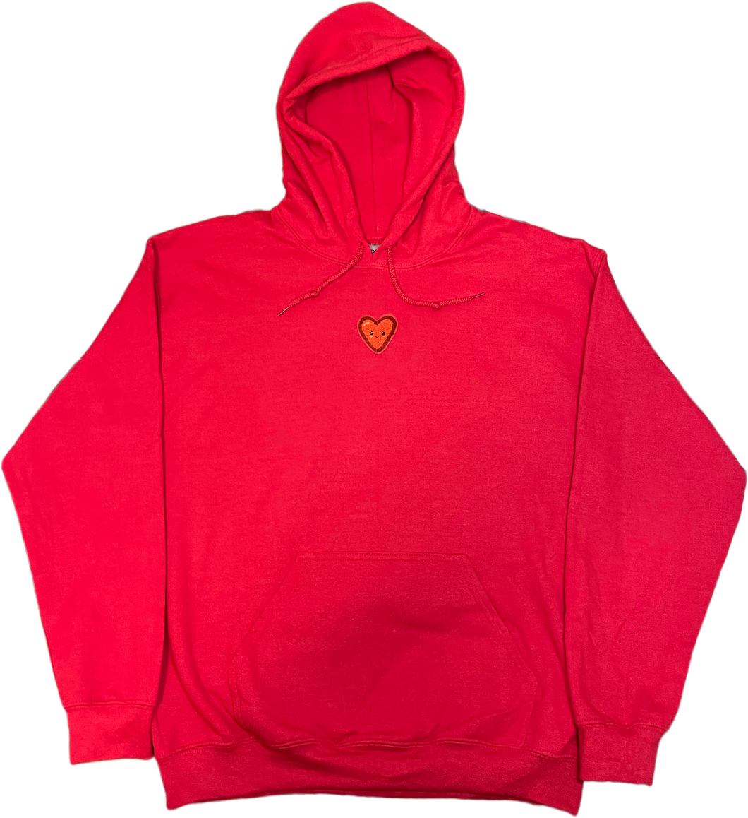 Fuzzy Red Heart Hoodie